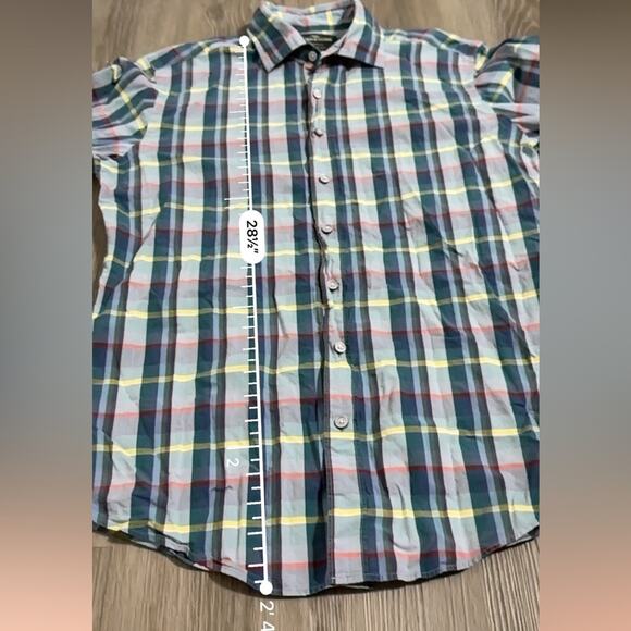 Rodd & Gunn Blue Red & Yellow Striped‎ Plaid Italian Button Down Shirt Size M - Picture 10 of 10